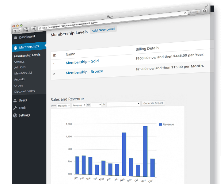 Vocalmeet Member Management System
